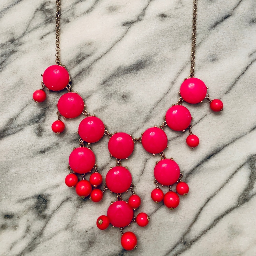 J. Crew Pink Cabochon Necklace
